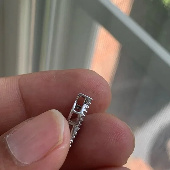 10k White Gold $ Sign Charm